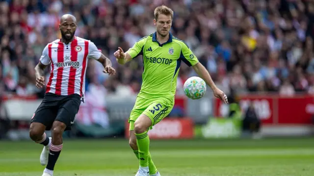 Joachim Andersen of Fulham during the Premier League match between Brentford and Fulham
