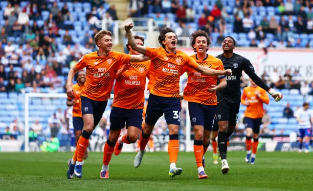 Cardiff players celebrate