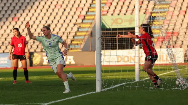 Rhiannon Roberts scores for Wales