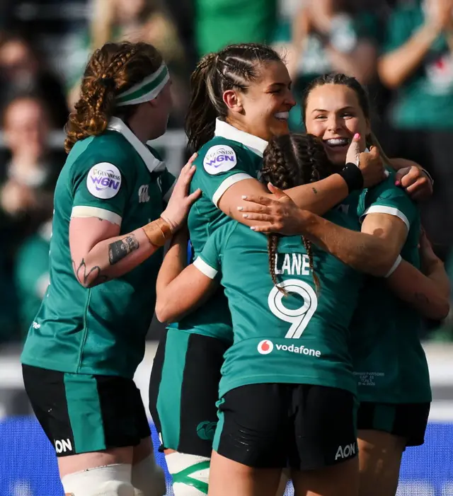 Erin King celebrates