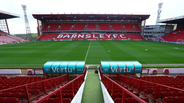 Barnsley's Oakwell stadium before kick-off against Bradford
