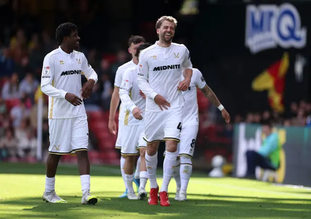 Patrick Bamford of Sheffield United celebrates
