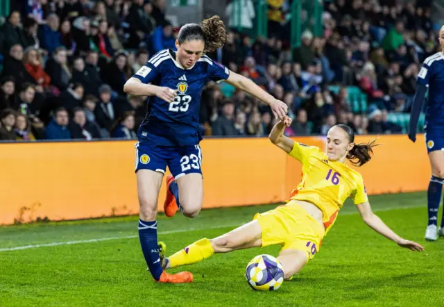 Emma Lawton was on the end of a poor challenge from Zenia Merten