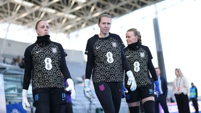 Anna Moorhouse, Ellie Roebuck and Hannah Hampton