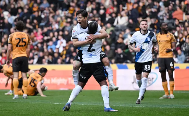 Tomoki Iwata of Birmingham City celebrates