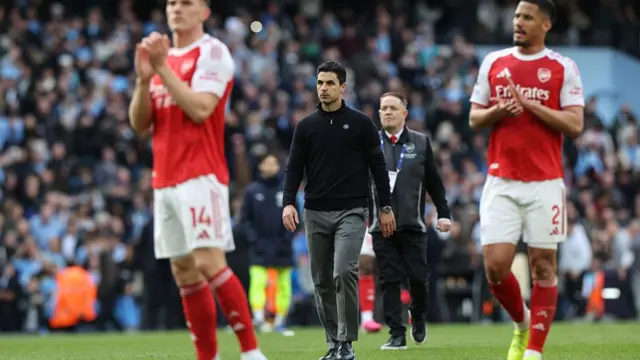 Mikel Arteta in action