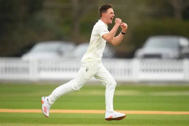 Sonny Baker celebrating