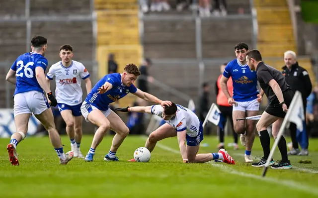 Monaghan and Cavan fight for the ball