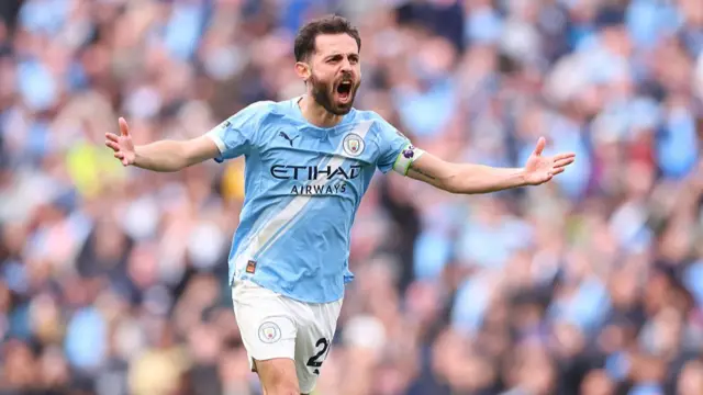 Bernardo Silva of Manchester City celebrates