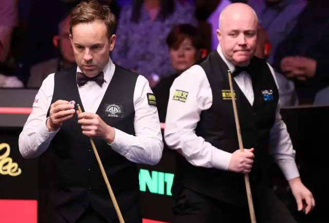 Ali Carter and John Higgins