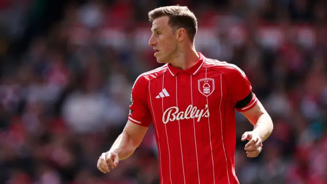 Chris Wood of Nottingham Forest looks on during the Premier League match between Nottingham Forest and Burnley