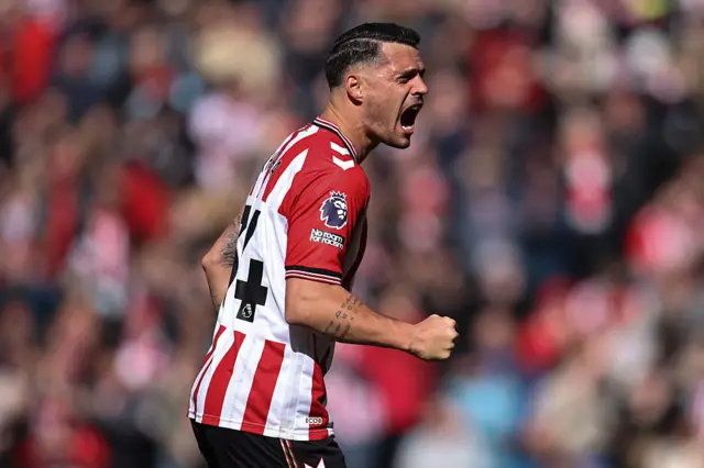 Granit Xhaka of Sunderland celebrates