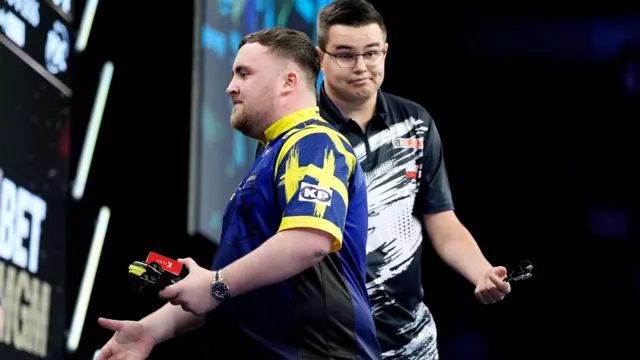 Luke Littler Premier League Darts Gian van Veen