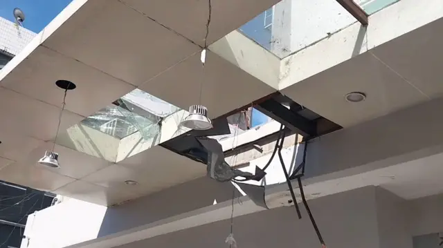 Damage at the Siloam Hospital