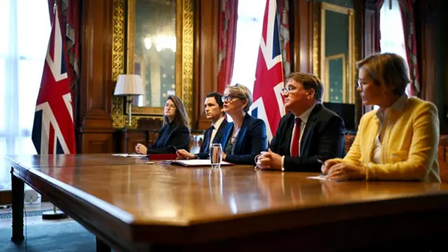 Yvette Cooper hosting the virtual meeting of foreign ministers