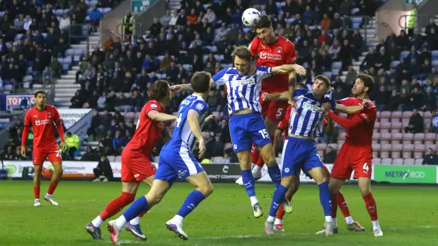 Wigan v Leyton Orient match action