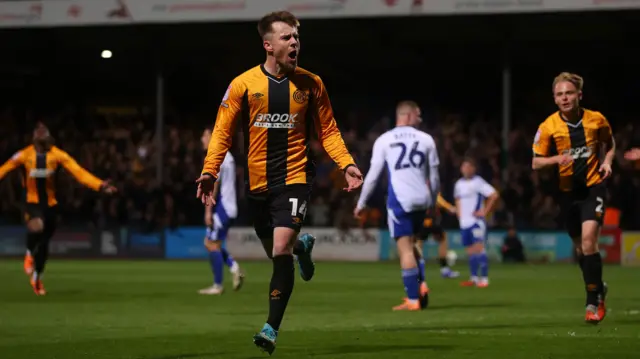 Ben Knight celebrates scoring