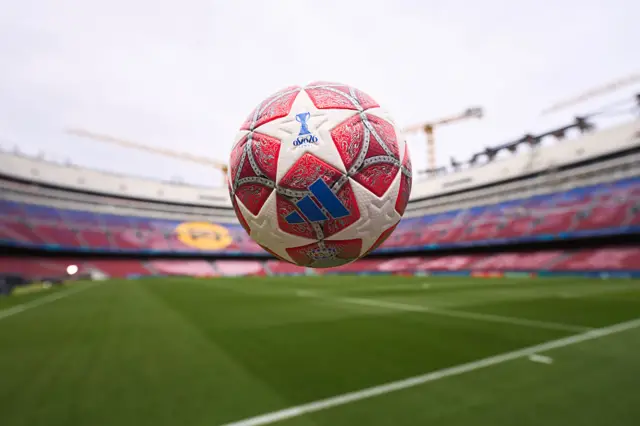 UWCL ball at Camp Nou