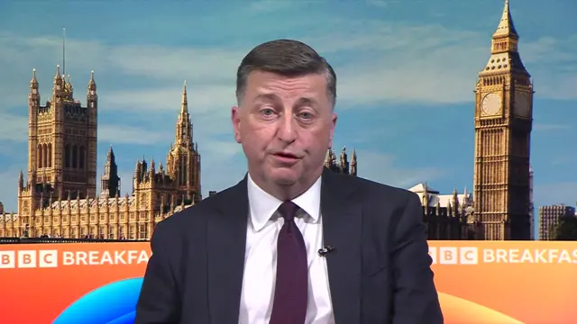 Douglas Alexander on the set of BBC Breakfast