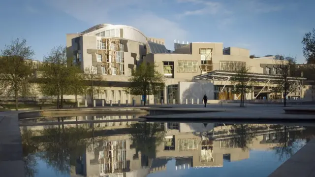 Scottish Parliament building at Holyrood in Edinburgh