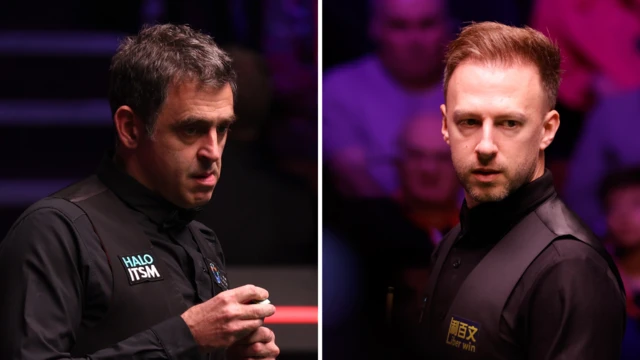 Split picture of Ronnie O'Sullivan and Judd Trump