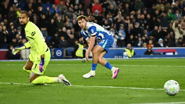 Jack Hinshelwood reacts after missing a chance to score