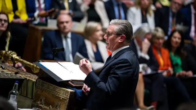 Keir Starmer addressing the House of Commons