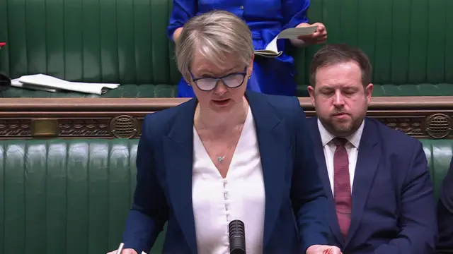 Yvette Cooper speaking in the House of Commons