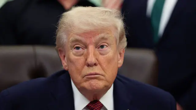 Donald Trump speaks in the Oval Office after signing an Executive Order April 18, 2026 in Washington DC.