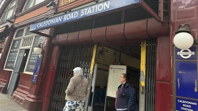 Shutters closed at Caledonian Road Tube station