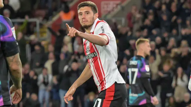 Ross Stewart celebrates