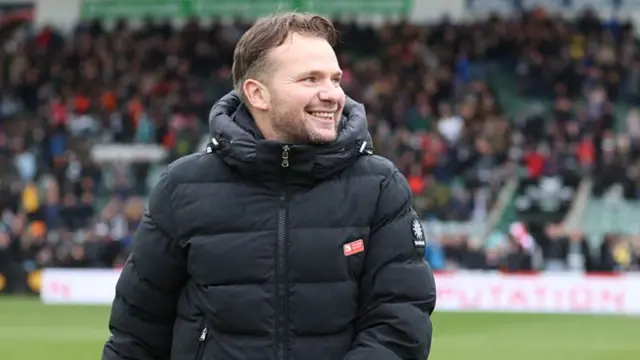 A smiling Plymouth boss Tom Cleverley