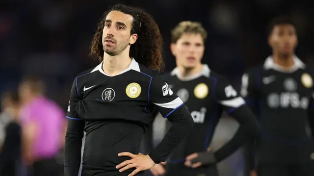 Marc Cucurella looks dejected