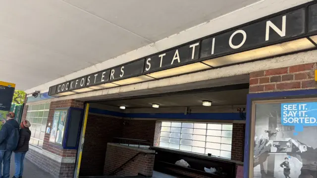 An exterior shot of Cockfosters Station in London