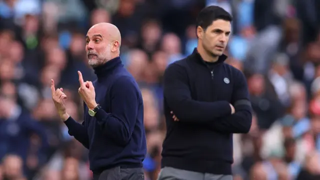 Pep Guardiola and Mikel Arteta