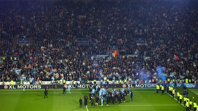Coventry celebrate the Championship title