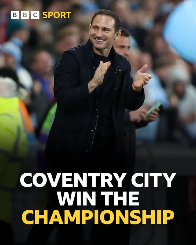 Coventry City win the Championship graphic