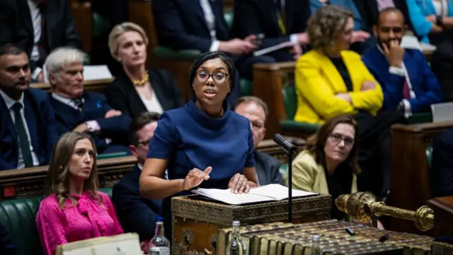 Kemi Badenoch speaking in the House of Commons on Monday