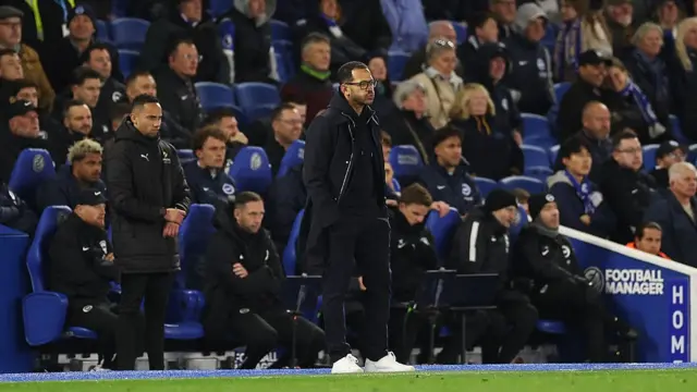 Liam Rosenior on the sideline