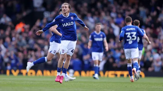 Jack Clarke celebrating his equaliser against Middlesbrough