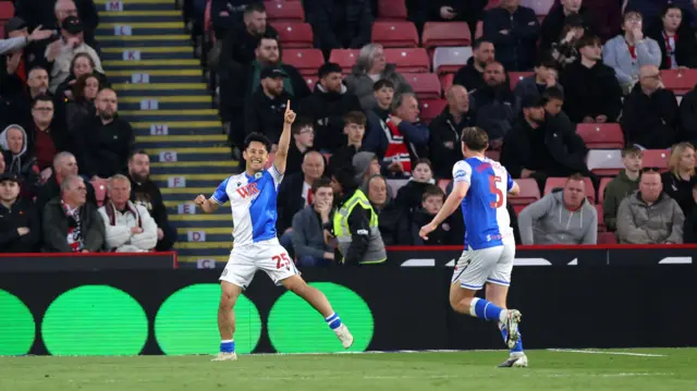 Blackburn celebrate scoring