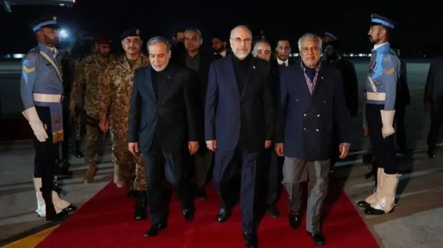 Mohammad Bagher Ghalibaf arriving in Islamabad on 11 April for the previous round of talks with the US, which ended without agreement