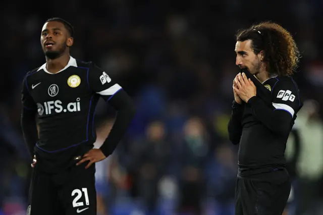 Marc Cucurella of Chelsea looks on following defeat in the Premier League match between Brighton & Hove Albion and Chelsea