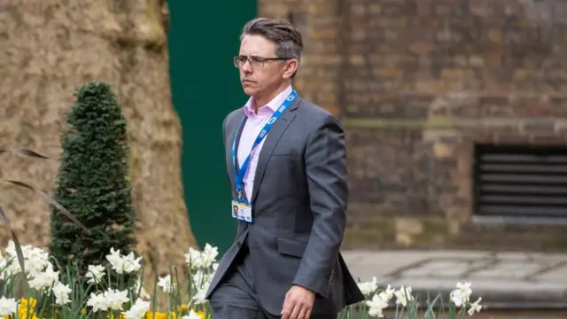 James Lyons walking into Downing Street