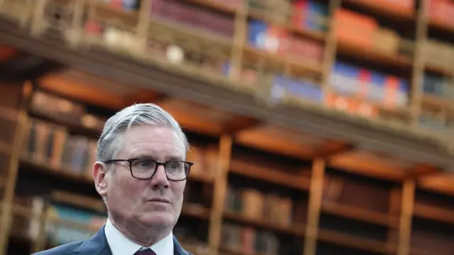 Keir Starmer pictured at the British Museum on Tuesday