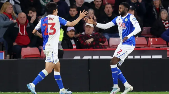 Blackburn celebrate scoring