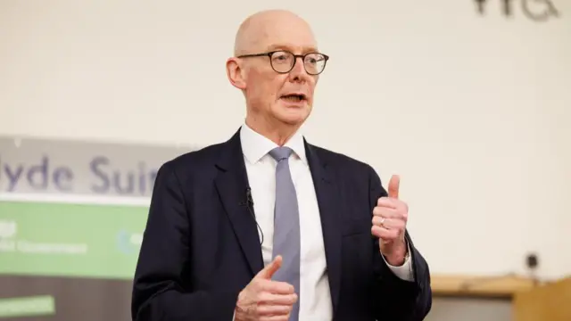 Pat McFadden gestures as he speaks at an event in Glasgow in March