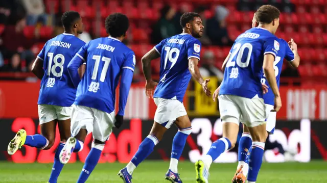 Ipswich celebrate Darnell Furlong's equaliser
