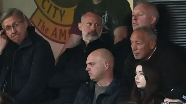 Ryan Giggs in the stands at Salford v Bromley