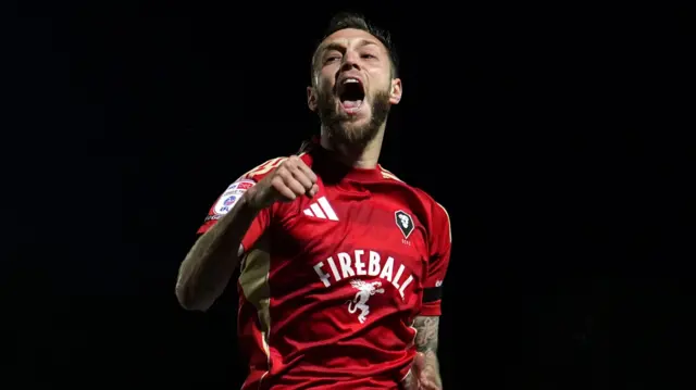 Jorge Grant celebrates